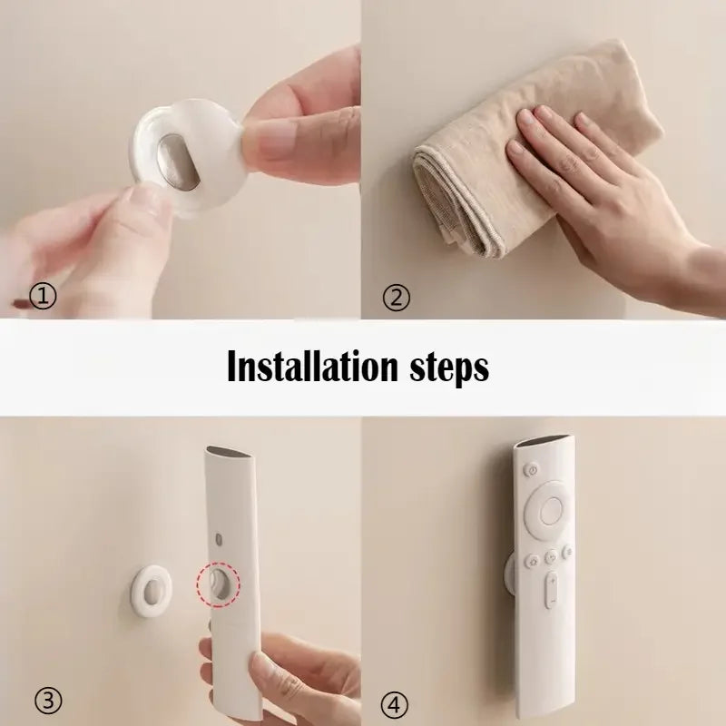 Magnetic No-Drill Remote Holder Wall Mount Organizer